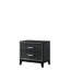 Table de chevet noire patinée - avec rangement spacieux et garniture glamour pour la finition de la table de chevet-120993625