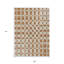 Tapis extérieur lavable géométrique 9 pi x 12 pi en terre cuite et beige