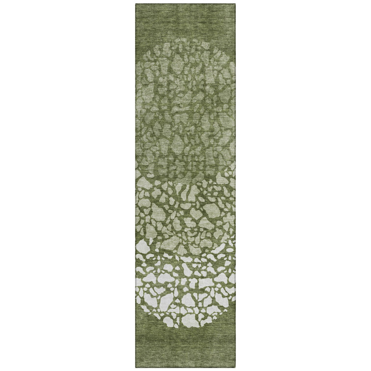 Machine-Washable Stain Resistant Abstract Area Rug