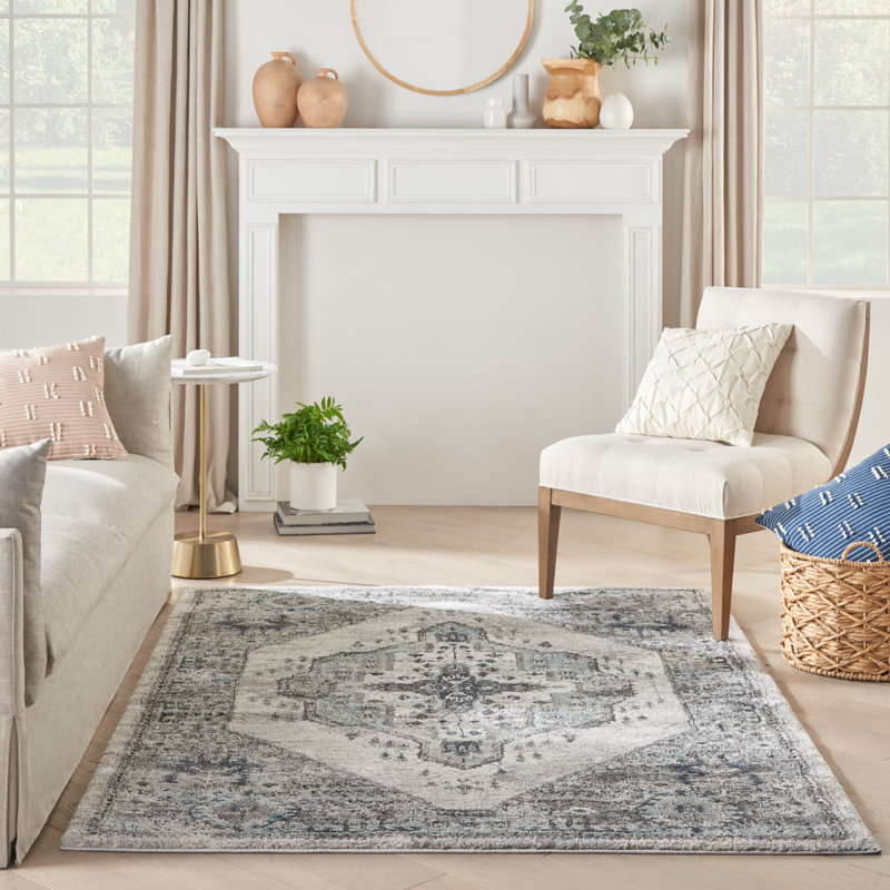 Floral Indoor Rug, Rectangle 3'11" x 5'11"