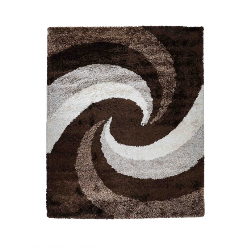 Heller Hand Tufted Shag Polyester Eco-Friendly Area Rugs - Rectangle, Multicolor, Abstract, Contemporary Modern Design, High Pile Thick Handmade Anti Skid Area Rugs for Living Room, Bed Room
