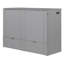 Lit escamotable double avec tiroir et un ensemble de prises et ports USB, structure à poulie, gris-628723209-628723208