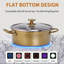 30cm Stock Pot with Lid,14L Stainless Steel Soup Stew Pot for Induction Hob