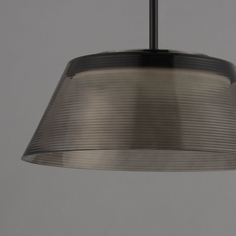 Luminaire suspendu simple Jensen, Noir, Gris