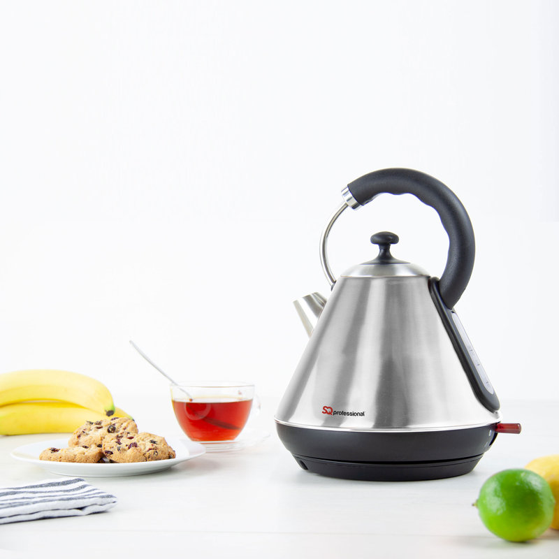 SQ Professional Gems 1.8L Stainless Steel Electric Tea Kettle, Quartz (Silver)