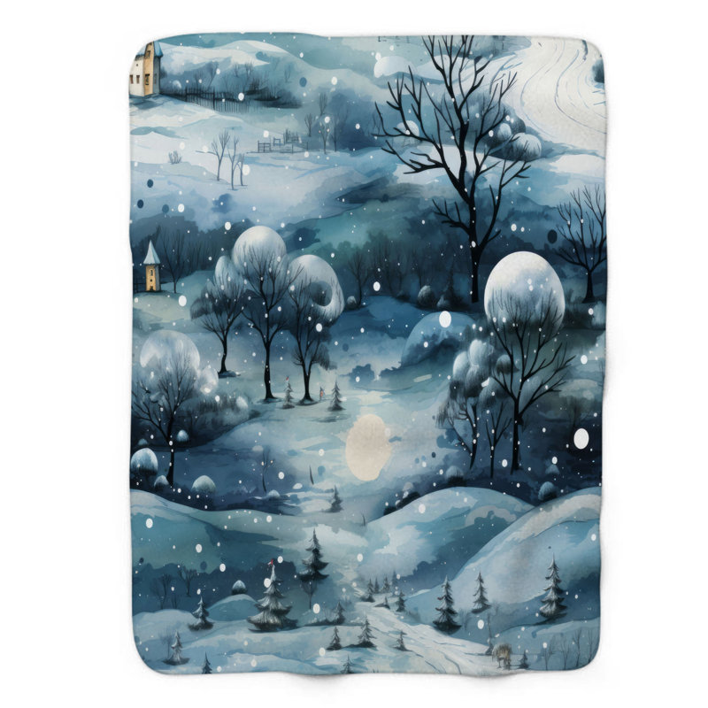 Winter Wonderland - Couverture de qualité supérieure 1 pièce, L 50 po x L 60 po