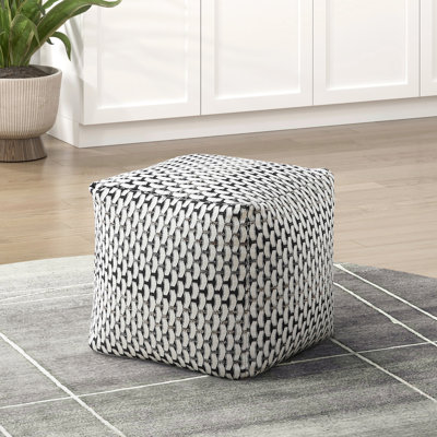 Pouf carré multicolore, fond antidérapant, capacité de 300 lb, recouvert de H 16 po x l P 16 po, multi poids, 16 x 16 x 16