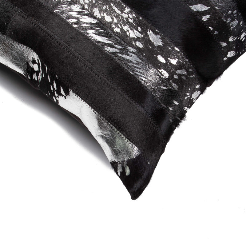 Coussin décoratif , Argent/Noir