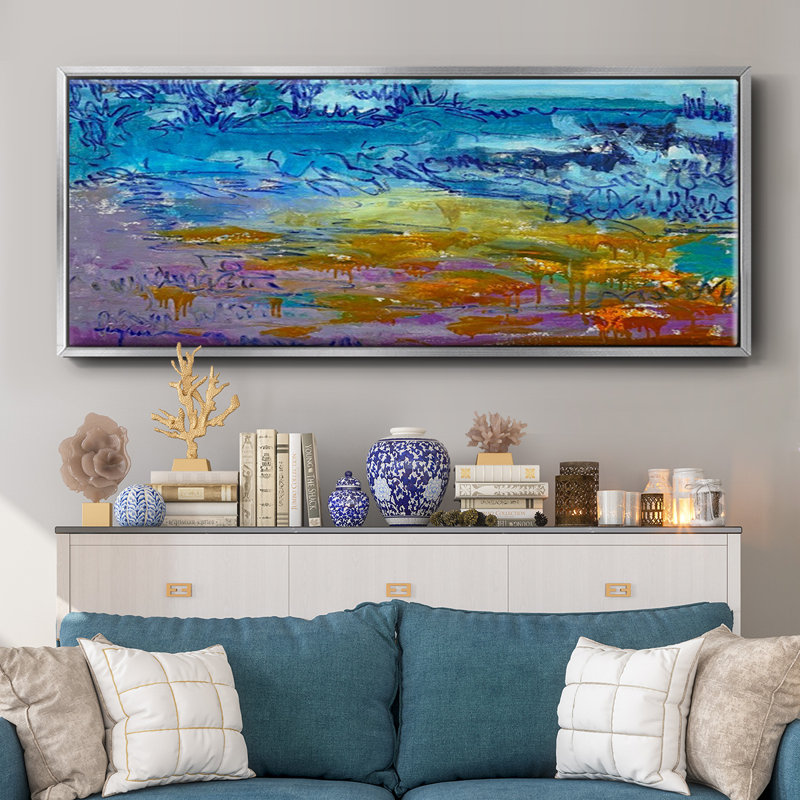 Dancing Heart- Framed Canvas, 24" H x 60" W