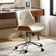Belby Faux Leather 36.2'' H  Mid-century Modern Office Chair with Bent Wood Frame 