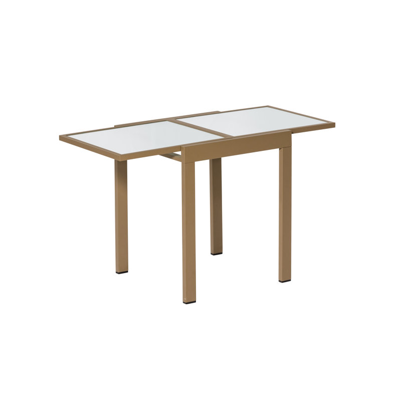 Lavinia Square Glass Extendable Outdoor Dining Table - 65 cm W 65 cm D