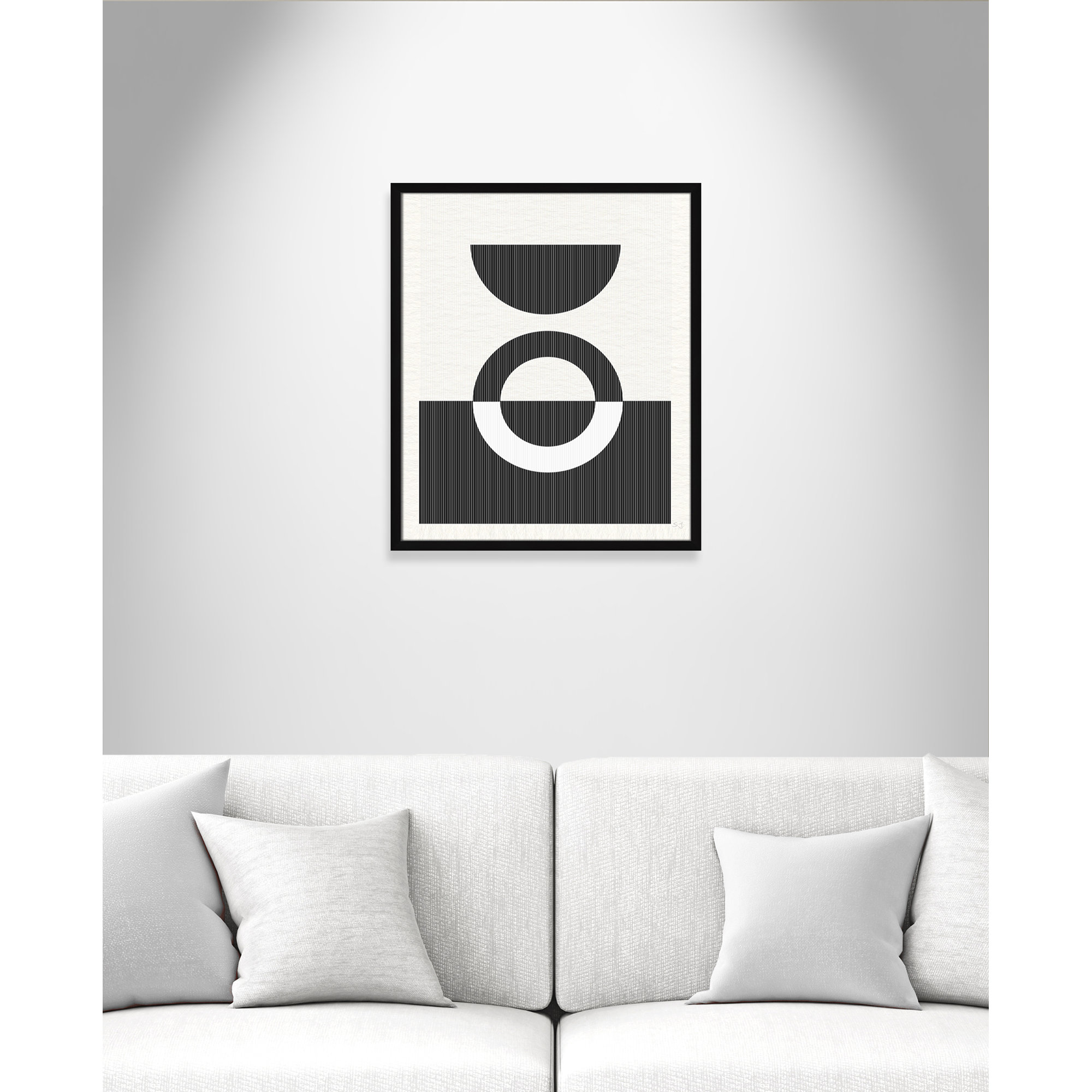 Eclipse III, Satin Black Framed, 25.5" H x 21.5" W x 0.75" D