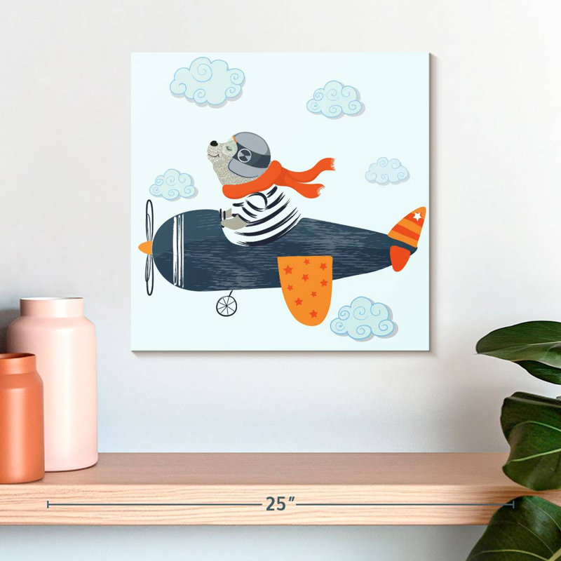 Ashelle Aviator Bear, 16" H x 16" W