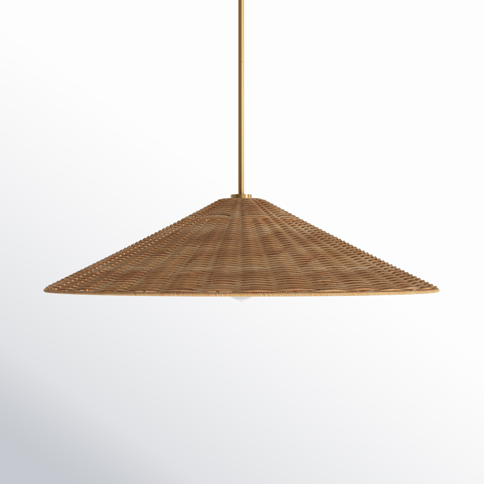 Lilliana 1-Light Dimmable Height Adjustable Pendant , Natural Brass, 8" H x 35" W x 35" D