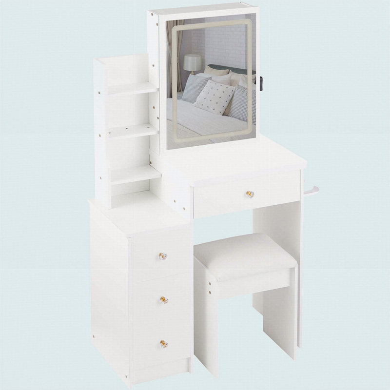 Tabouret de chevet 29,2 po, Blanc