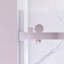 Porte de douche coulissante simple sans cadre de 44 po à l 48 po x H 72 po avec verre trempé transparent de 1/4 po (6 mm) d'épaisseur, revêtement facile à nettoyer, quincaillerie en acier inoxydable