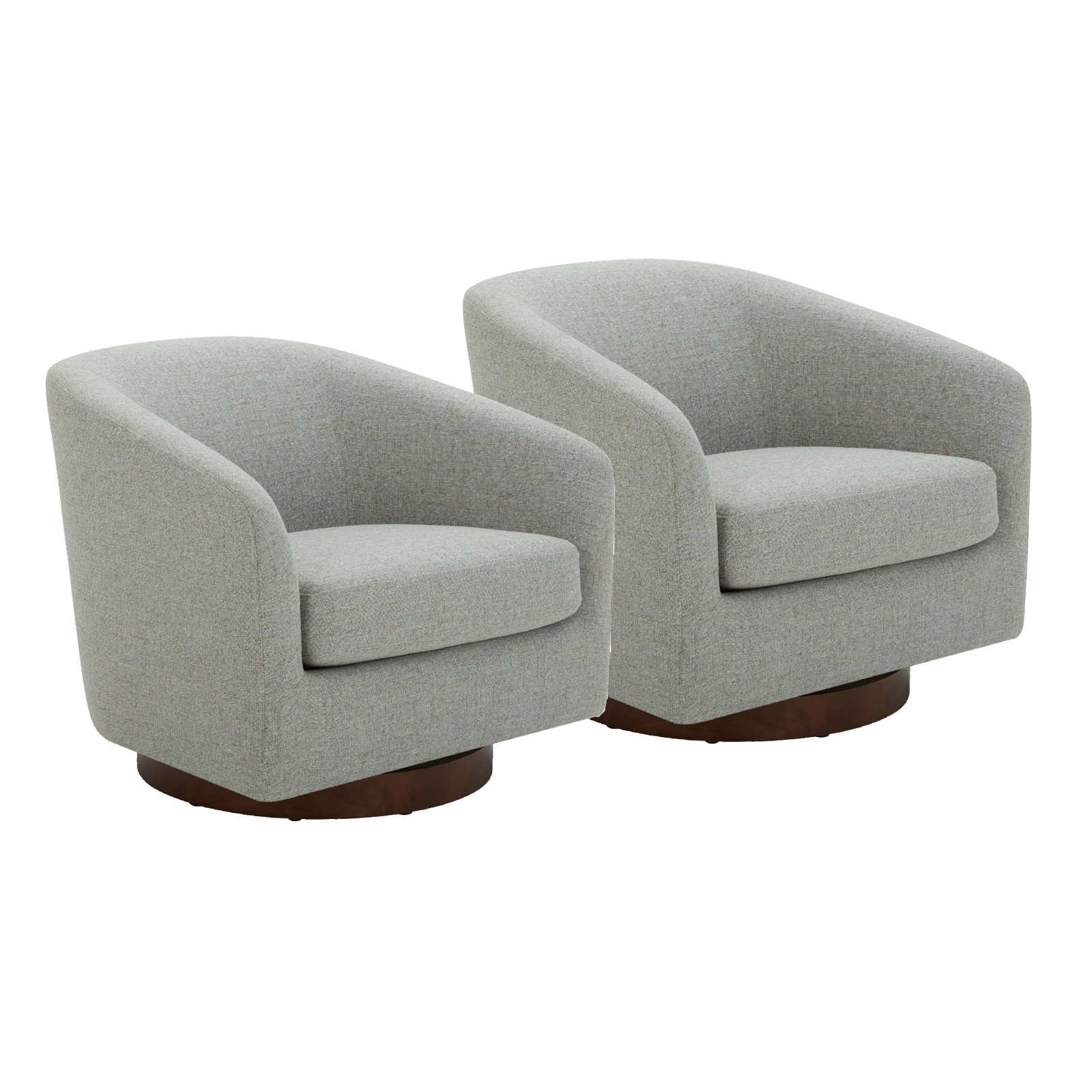 Bennett Swivel Barrel Chair, Fredrickson Marble Basketweave