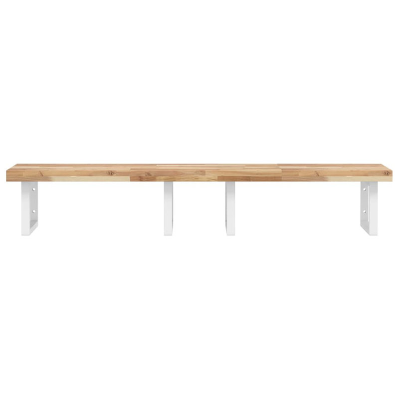 Braeton 120cm Solid Wood Bathroom Vanity Top, Acacia/White