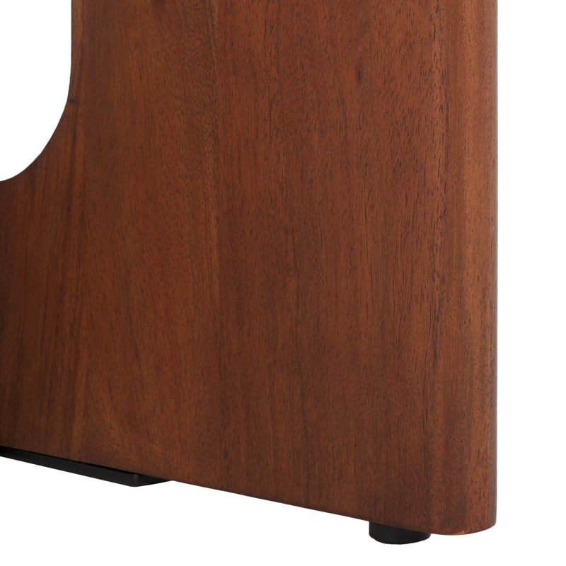 Table d'appoint Malachi Travertine, Brun