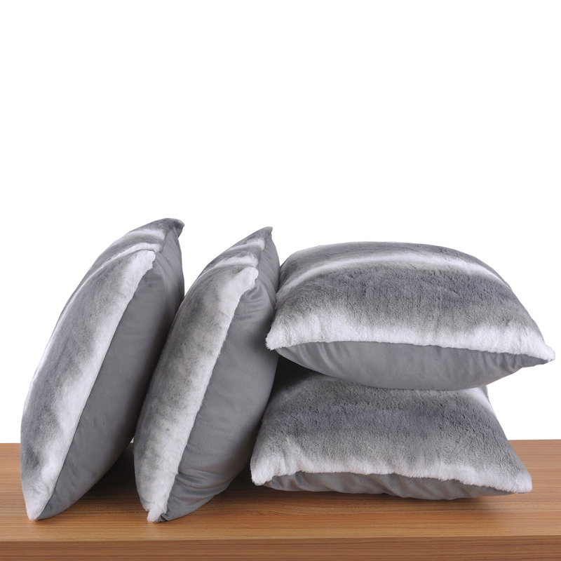 Housse de coussin Beckie, Flanelle grise