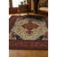 Tapis oriental en chenille de coton à imprimé machine beige / brun / bourgogne Guria-592957496