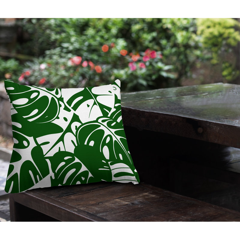 Coussin intérieur / extérieur Acton, Vert, L 17 po x H 17 po