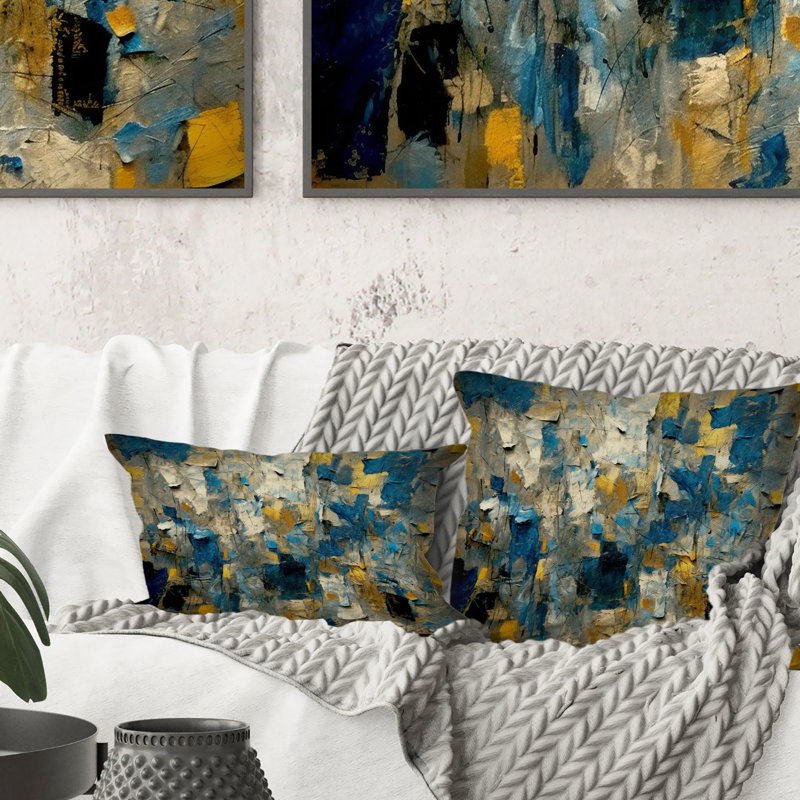 Coussin décoratif rétro Southern Sunset Abstract Expressionism II - Abstract Collages