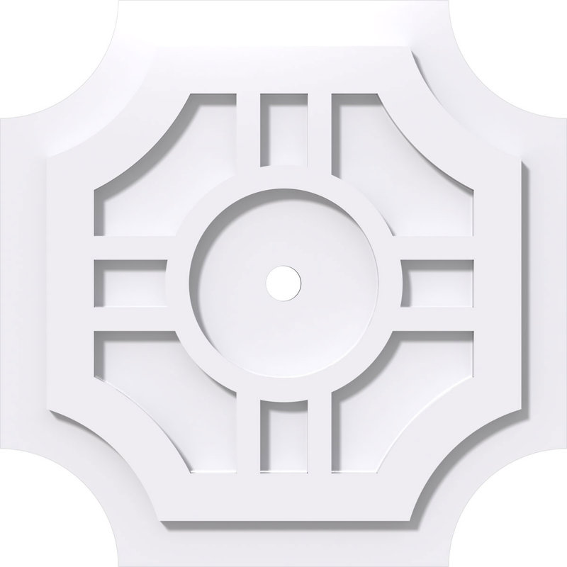 16"OD x 1"ID x 4 3/4"C x 1"P Haus Architectural Grade PVC Contemporary Ceiling Medallion, 16" H x 16" W x 1" D