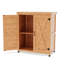 Banc de rempotage avec armoire de rangement et plateau de table en métal-111475312