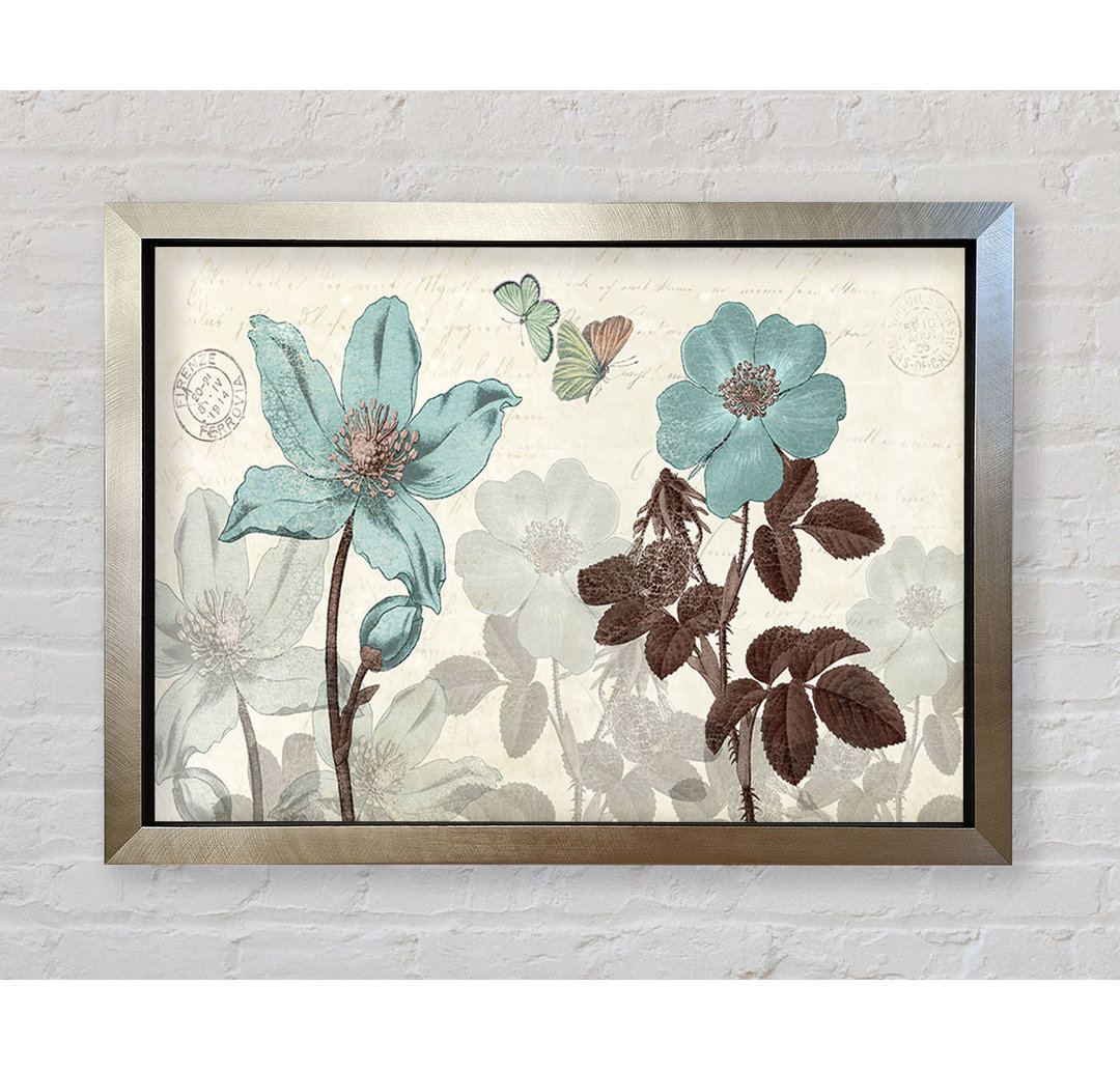 Blaue Blume Stand Tall - Druck