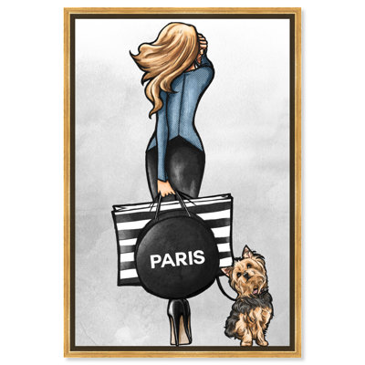 «Fashion Walk Friend Blue Outfits», impression sur toile