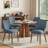 High Back Dining Chair with Ergonomic Curved Back, Padded Seat & Solid Wood Legs-1499108733