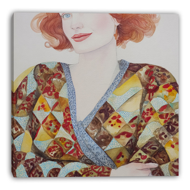 «Patchwork Smile», art mural sur toile tendue, 30 po L x 30 po H x 1,5 po P