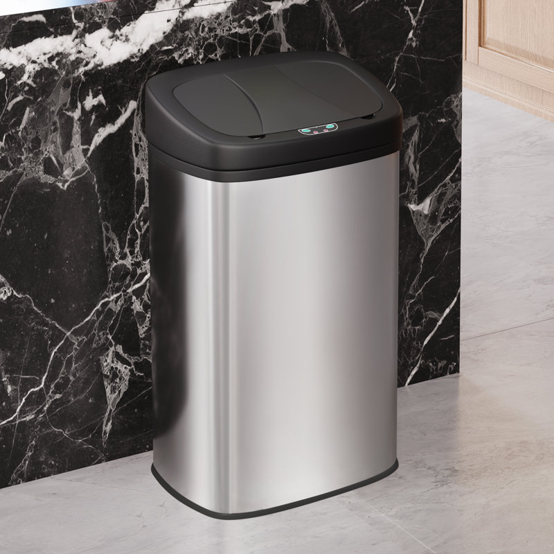Poubelle à capteur 82L automatique - 22 gallons en acier inoxydable sans contact avec couvercle à fermeture douce et résistante aux empreintes digitales pour la cuisine, la maison et le bureau