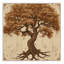 Tapis brun / beige beige lavable à la machine à motif rustique de style campagnard Ottwell-300577192