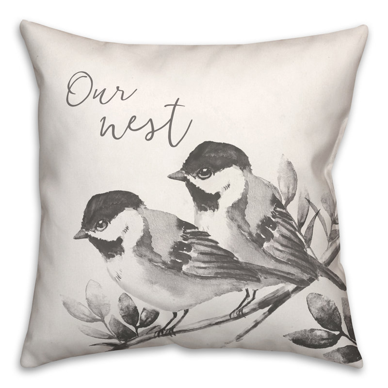 Housse de coussin d'extérieur carré et insert, Gris