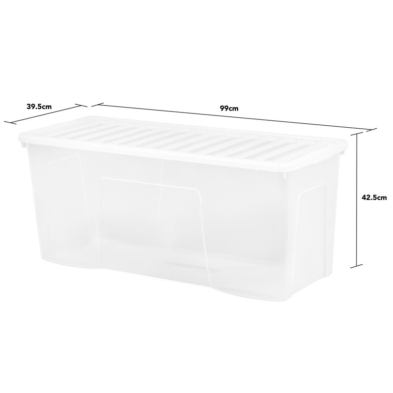 Wham Festive 4 Piece Tree, Decoration & 2 Bauble Storage Boxes Clear