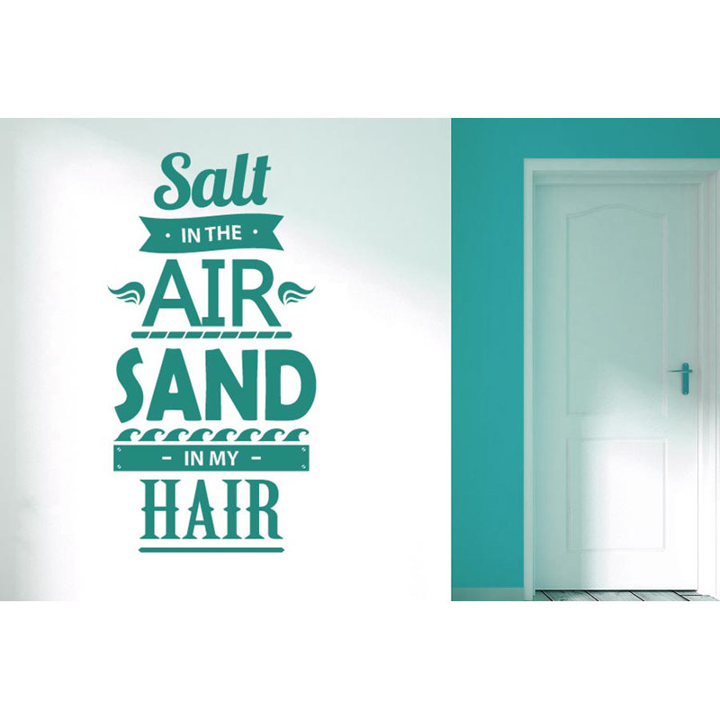 Non-Wall Damaging Wall Decal, Aqua Green, Medium