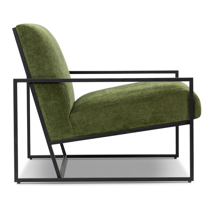 Erling Upholstered Accent Chair, Green Velvet