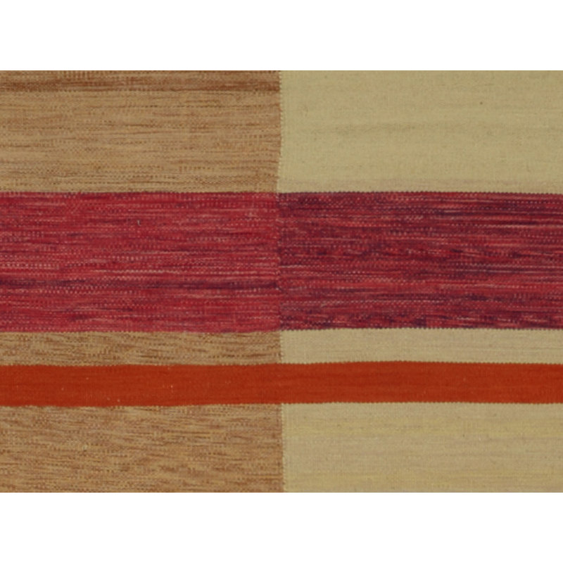 Plaid Area Rug in Blue/Beige
