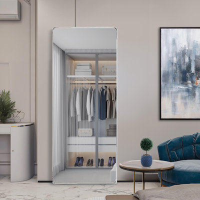 Steele Polished Silver Oversized Mirror