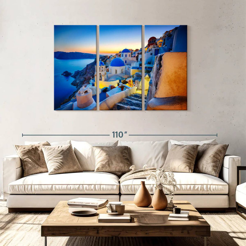 Sebbie Dusky Oia, 48" H x 74" W
