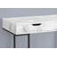 Bureau d'ordinateur, bureau personnel, ordinateur portable, tiroirs de rangement, L 48 po, travail, stratifié aspect marbre, métal noir, contemporain, moderne-945309188