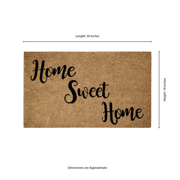 Home Sweet Home Coir Mat, 22X47, Natural Sold by at Home