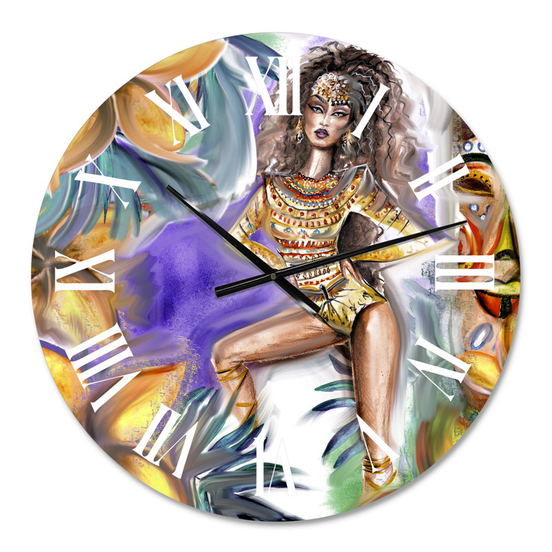 Tropical Amazon Warrior - Traditional wall clock, Small