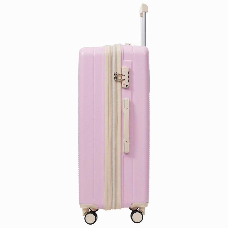 Ensemble de bagages 5 pièces avec demi-ouverture, ensemble de valise de transport rigide avec double roue pivotante, bagage de voyage léger avec port USB, serrures TSA