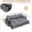 Lit de luxe en velours côtelé avec fonction inclinable et fente pour porte-gobelet-1208956272