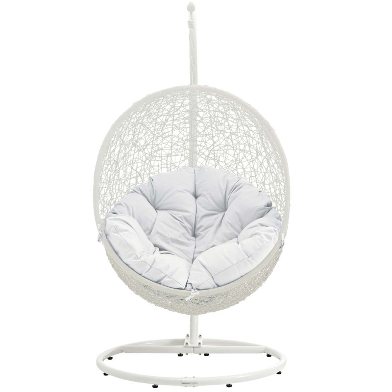 Chaise suspendue d'extérieur avec support Hide de Modway, Blanc