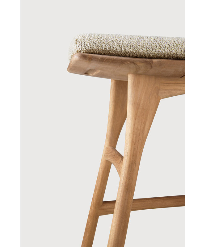 Osso Outdoor Teak Bar Stool, Natural