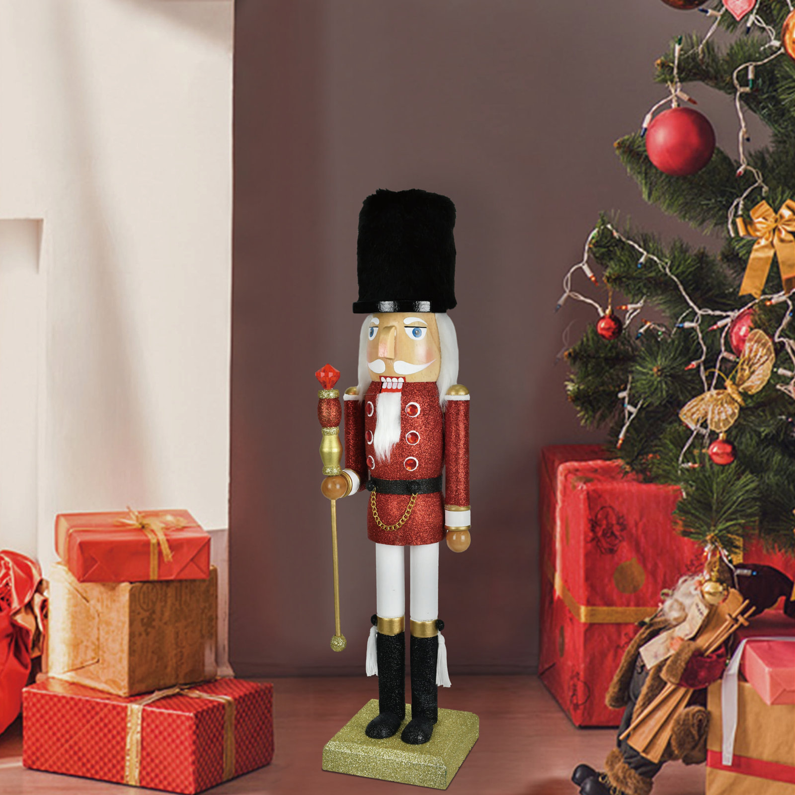 Shammah Soldier Nutcracker, 18" H x 5" W x 4" D